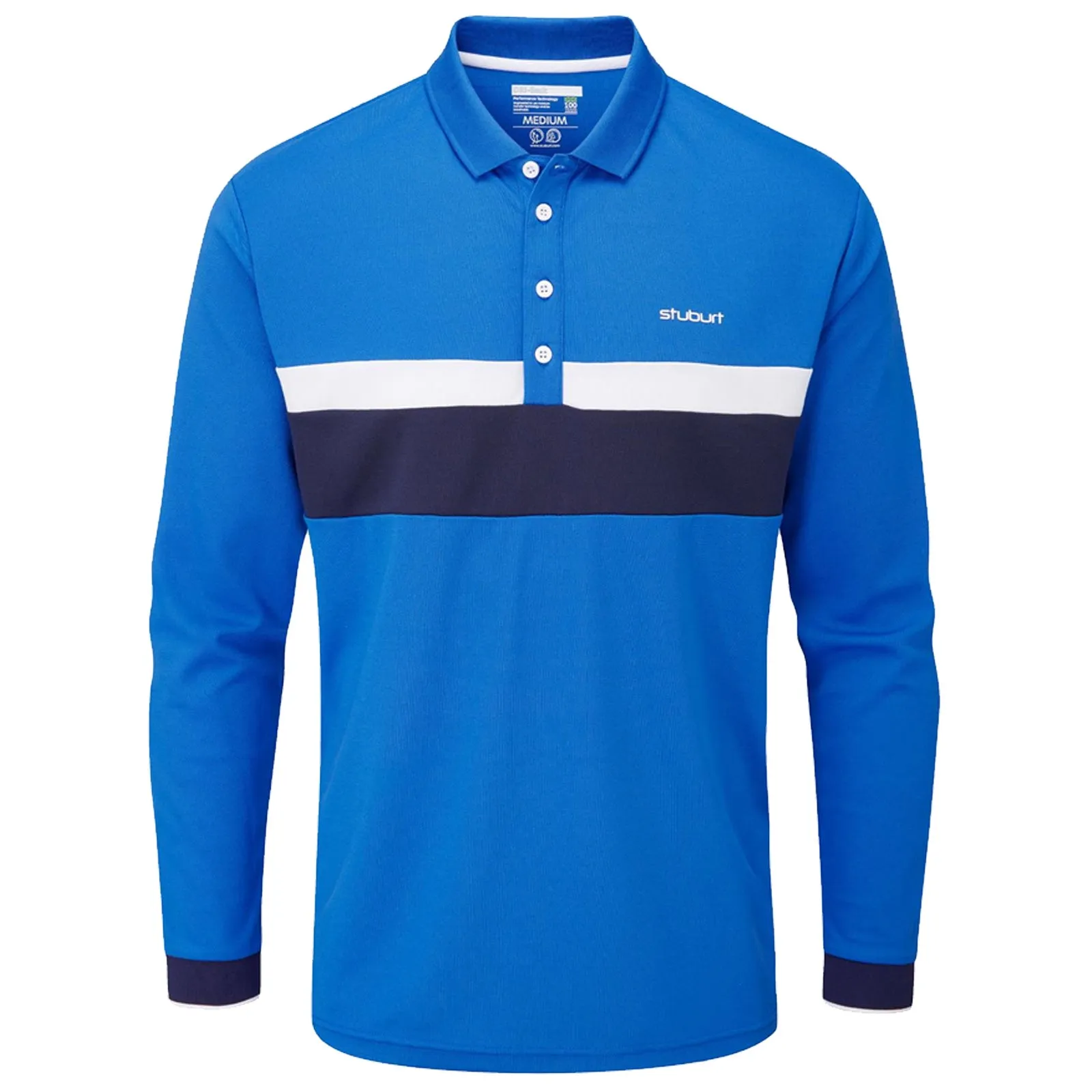 Stuburt Mens Motion Long Sleeve Polo Shirt