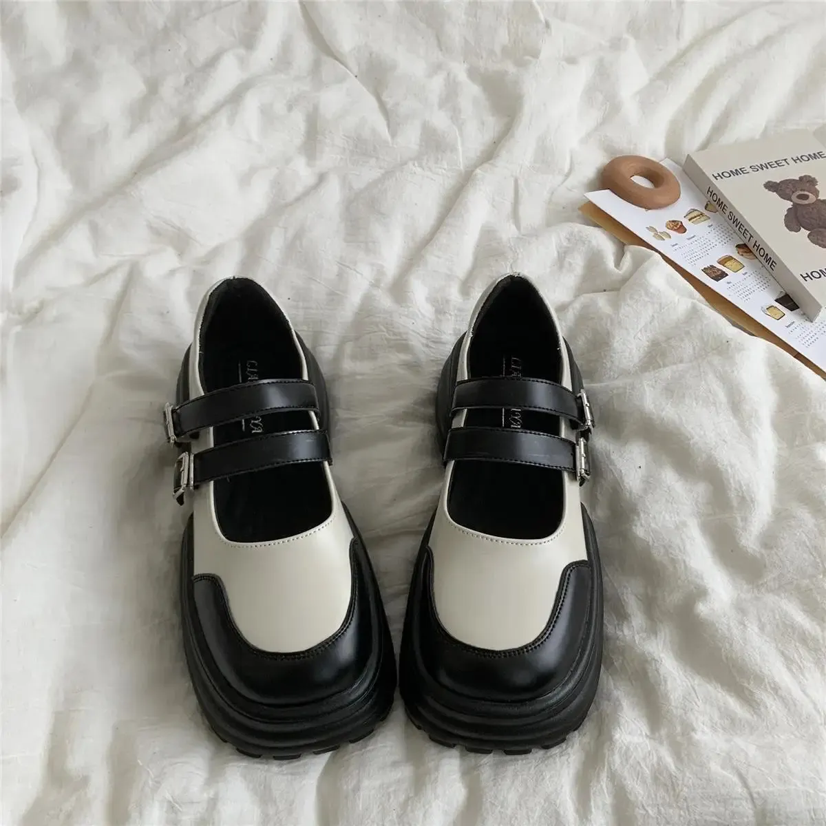 TAVIMART  -  NEW Fashion Mary Jane Shoes Female Spring Retro New Thick-soled British Style Loafers Leather Student Shoes Women