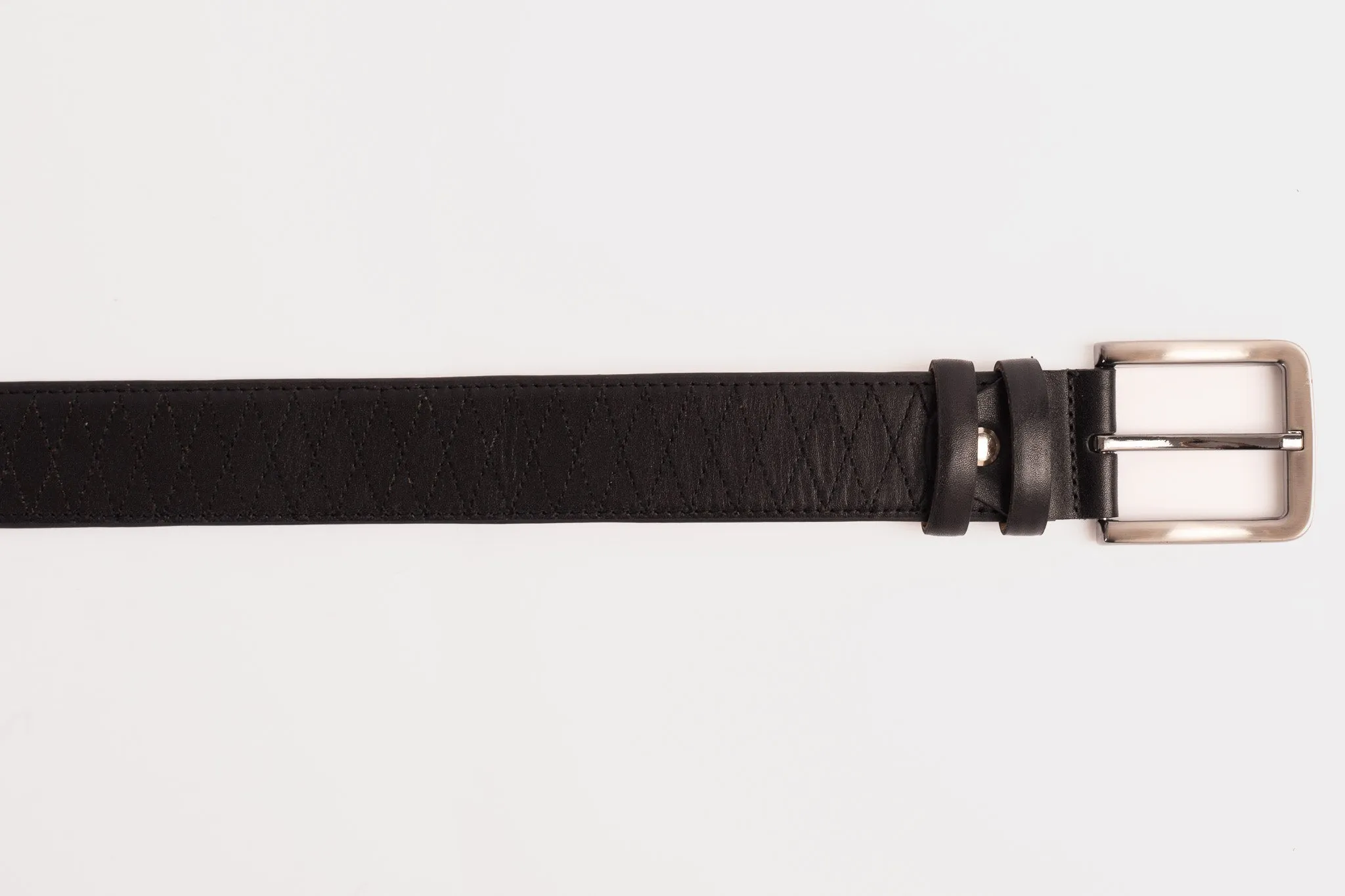 The Adler Black Leather Belt