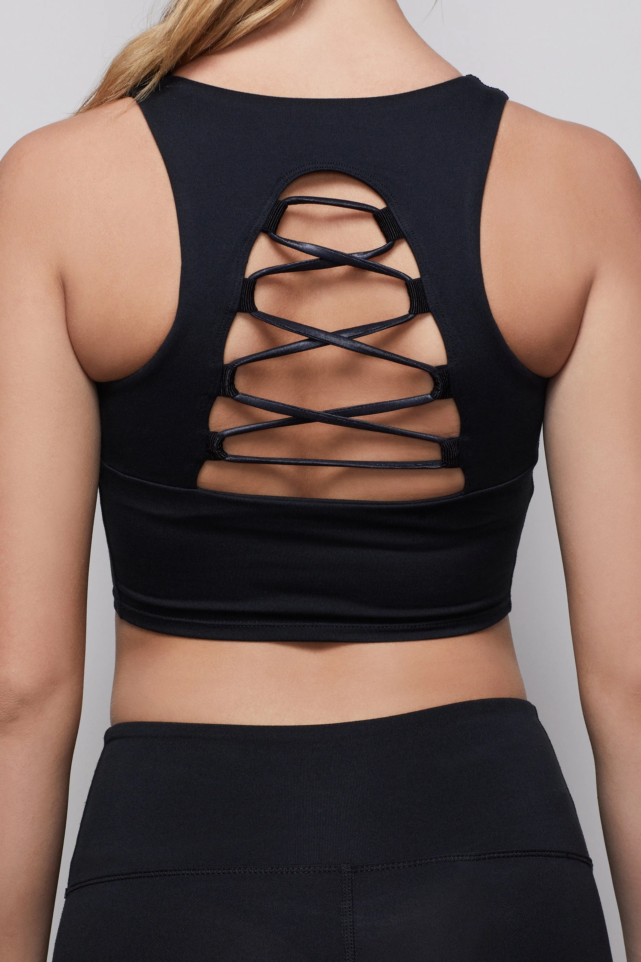 THE CRISS CROSS CROP TOP | BLACK001