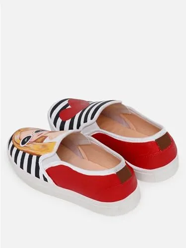 THE QUIRKY NAARI Fashionista Slipons for The Fashion Forward | Red | 3 UK