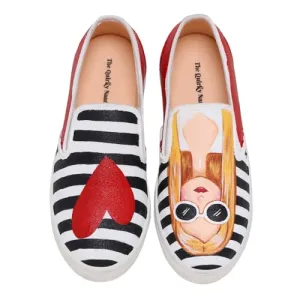 THE QUIRKY NAARI Fashionista Slipons for The Fashion Forward | Red | 3 UK