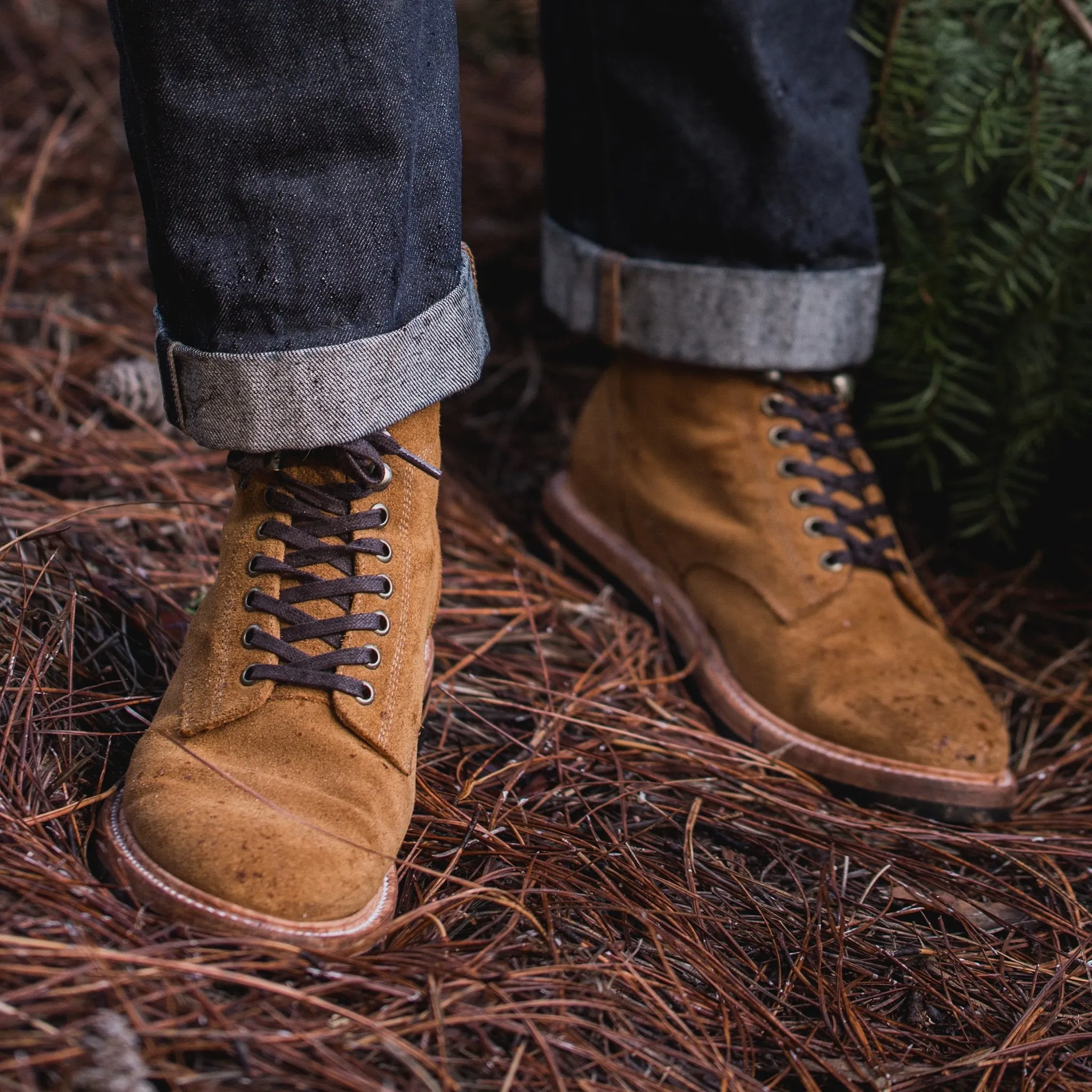 The Trench Boot in Golden Weatherproof Suede