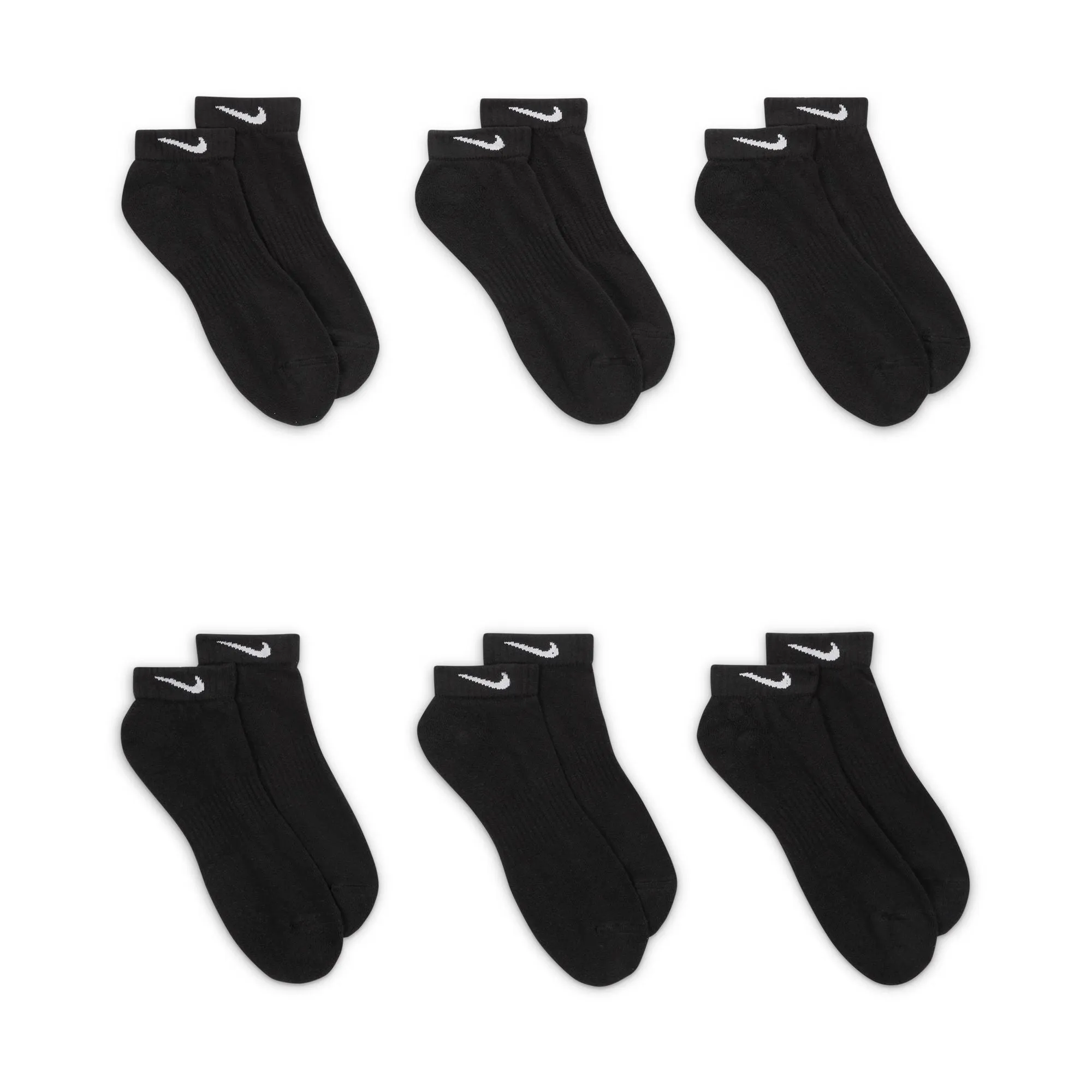 TRAINING LOW SOCKS "BLACK" (6 PACK)