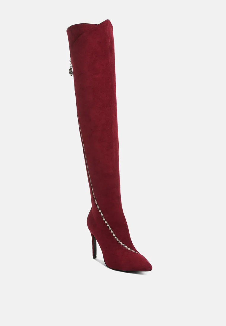 TSARINA Burgundy Zip Around Long Boot