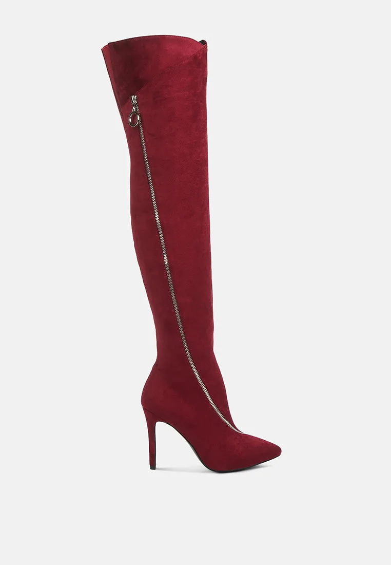 TSARINA Burgundy Zip Around Long Boot