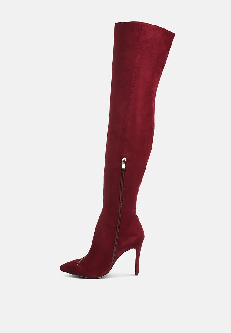 TSARINA Burgundy Zip Around Long Boot