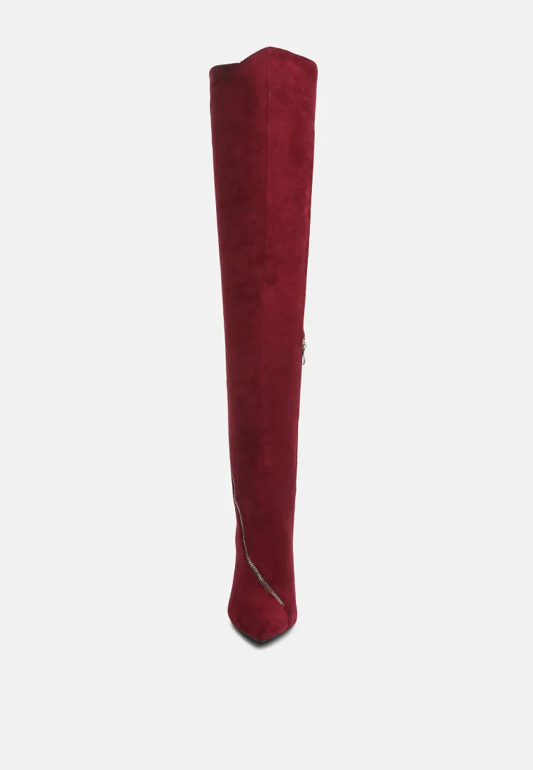 TSARINA Burgundy Zip Around Long Boot