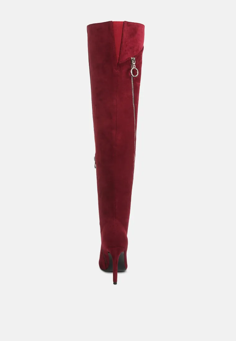 TSARINA Burgundy Zip Around Long Boot