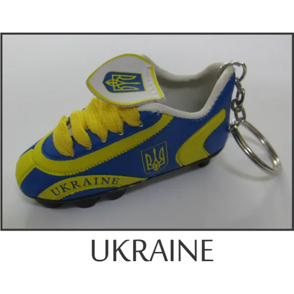 Ukraine Mini Soccer Shoe Key Chain