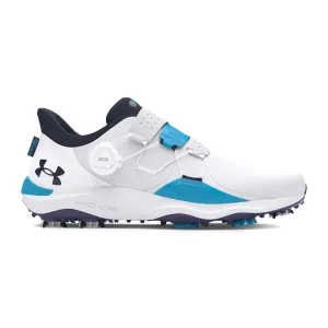 Under Armour Drive Pro BOA Spikeless Golf Shoes - White / Capri