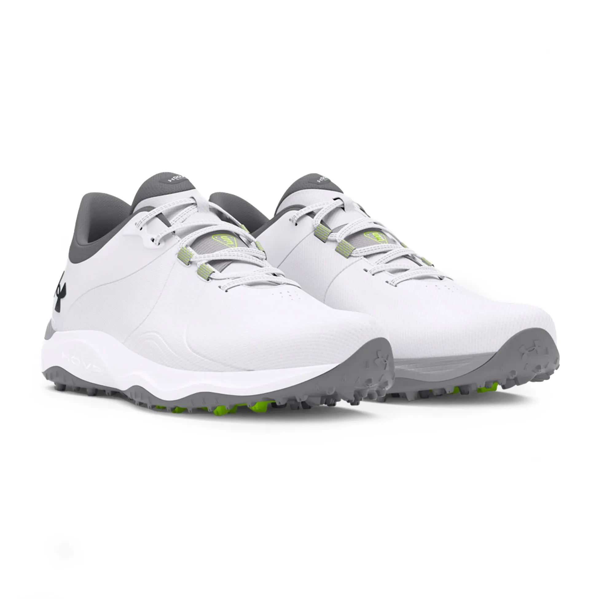 Under Armour Drive Pro Spikeless Golf Shoes - White/Metallic Gun Metal