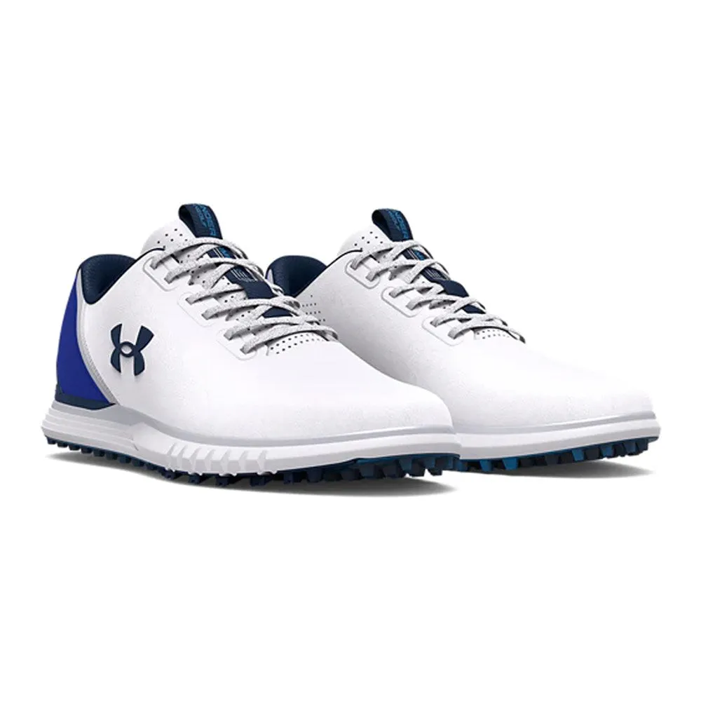 Under Armour Medal 2 Wide Spikeless Golf Shoes - White/Academy