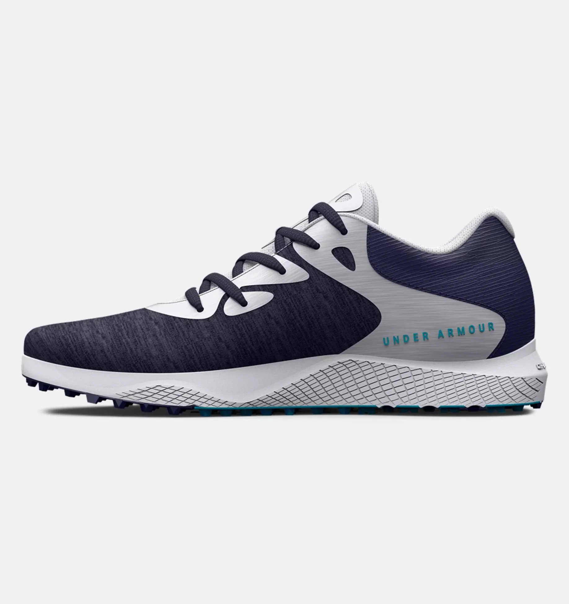 Under Armour Womens Charged Breathe 2 Knit Spikeless Golf Shoes - MIDNIGHT NAVY/WHITE