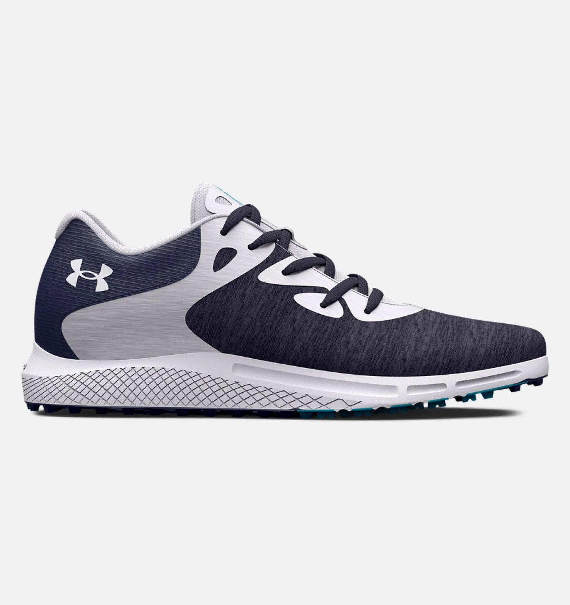 Under Armour Womens Charged Breathe 2 Knit Spikeless Golf Shoes - MIDNIGHT NAVY/WHITE