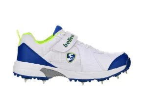 Unisex-Adult Savage Spikes Sports Shoes (White | Lime | R.Blue)