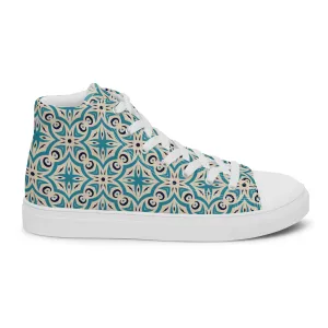 Unisex high top canvas shoes - Oriental Pattern