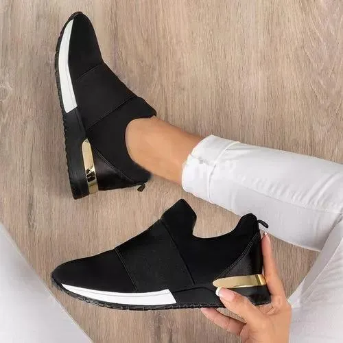 Vulcanize Shoes Sneakers Women Shoes Ladies Slip-On Knit Solid Color Sneakers for Female Sport Mesh Casual Shoes for Women 2021