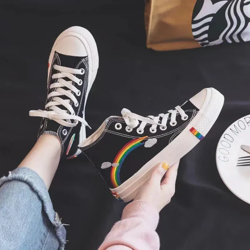 Women/Girls Pride Rainbow Canvas Shoes/Sneakers