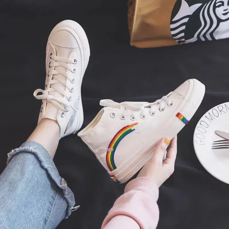 Women/Girls Pride Rainbow Canvas Shoes/Sneakers