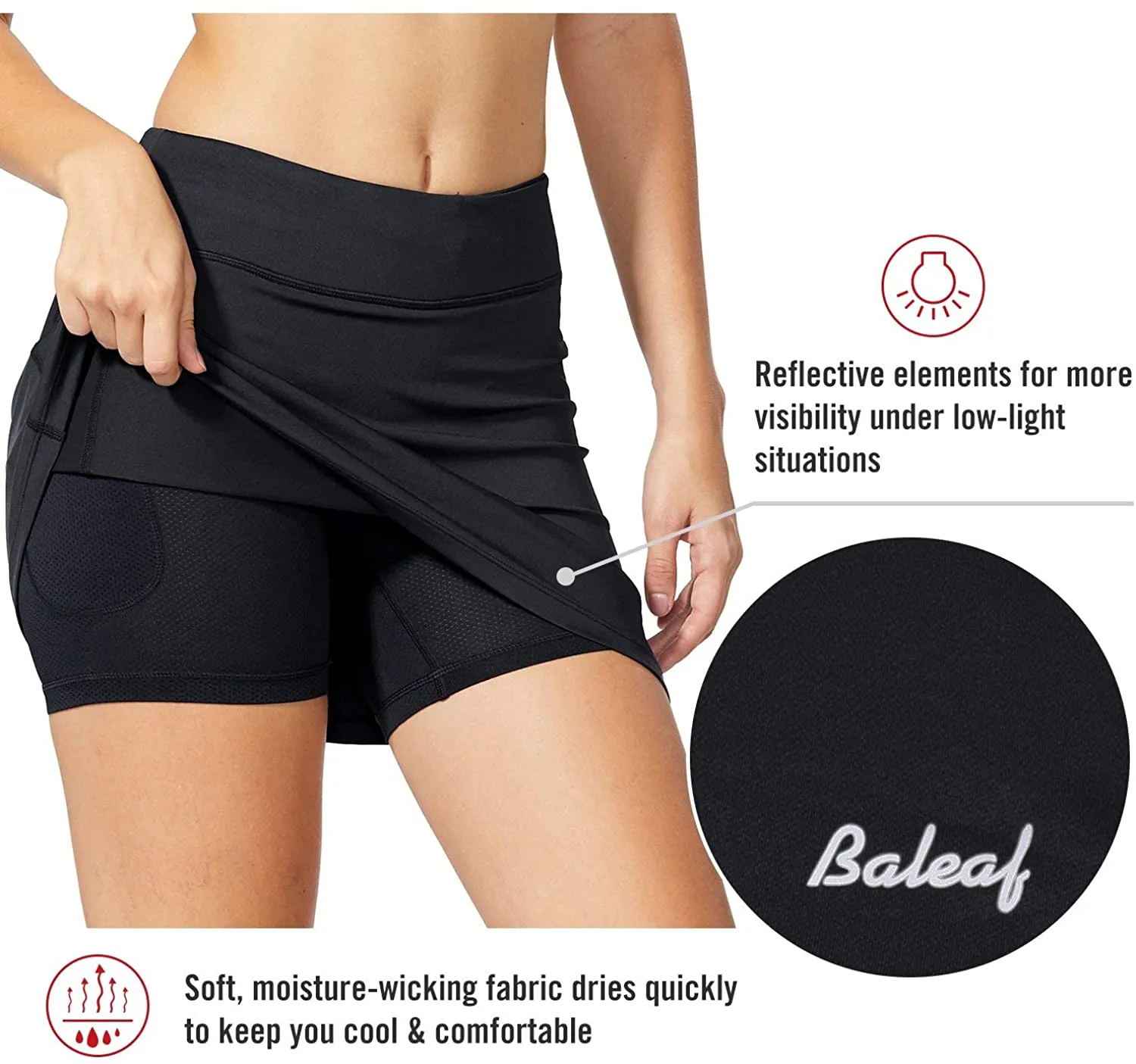 Women's Athletic Skorts Lightweight Active Skirts with Shorts Pockets Running Tennis Golf Workout Sports