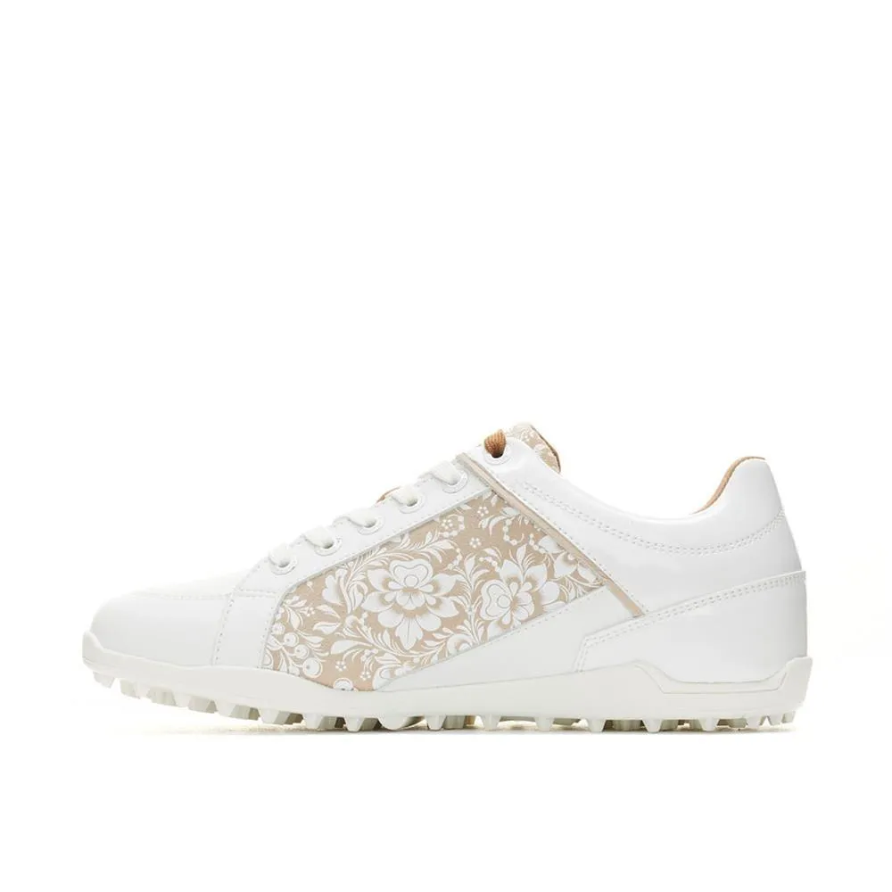 WOMEN'S CALDES WHITE/FLOWER GOLF SHOE