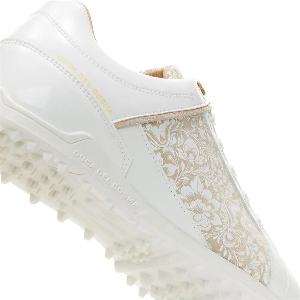 WOMEN'S CALDES WHITE/FLOWER GOLF SHOE