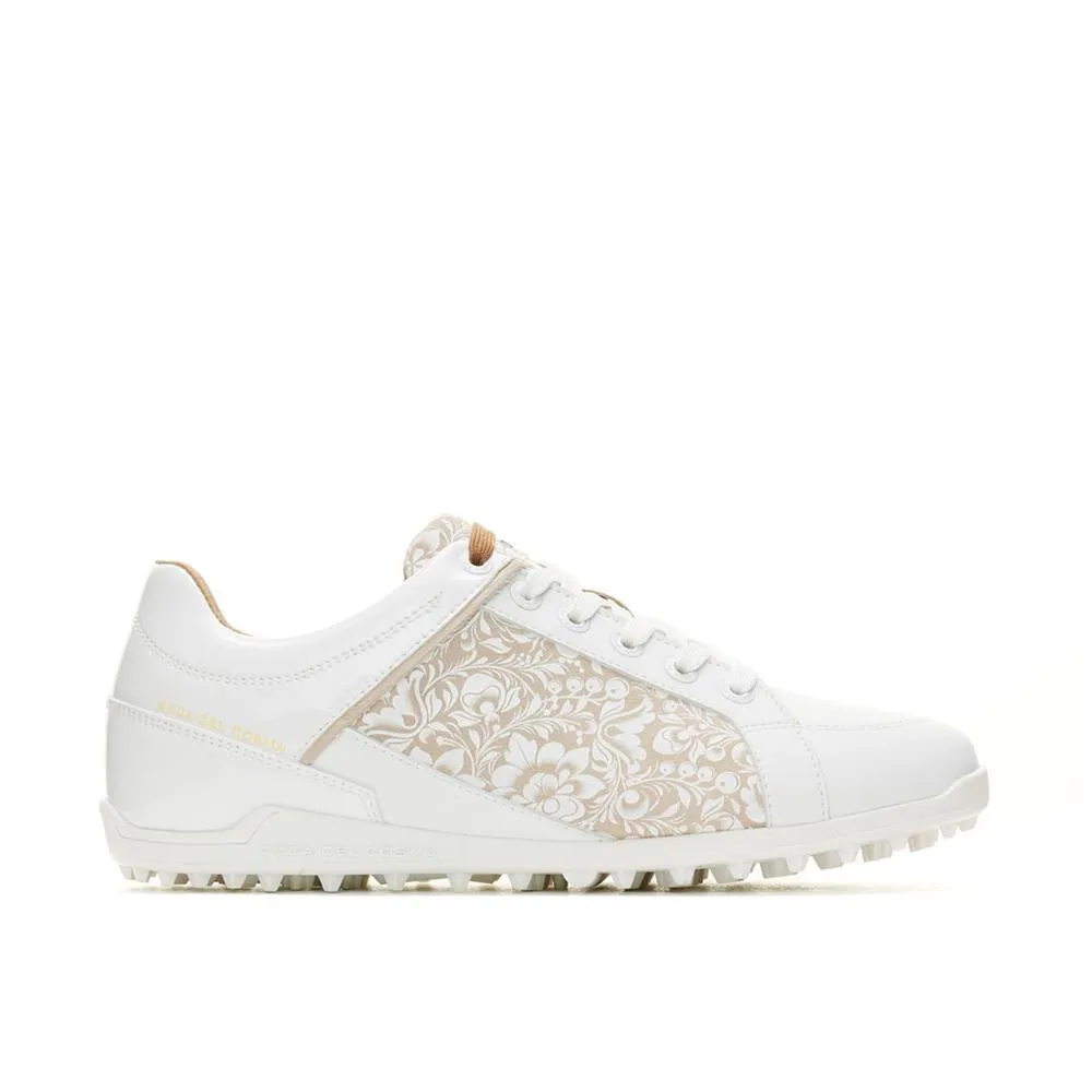 WOMEN'S CALDES WHITE/FLOWER GOLF SHOE