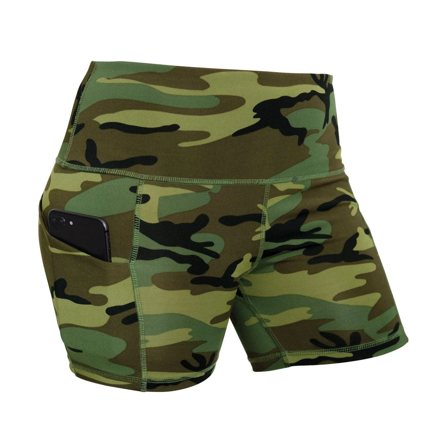 Womens Camo Workout Performance Legging Shorts