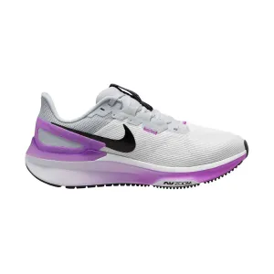 Women's Nike Air Zoom Structure 25 Running Shoe - White/Black-Pure Platinum-Fuchsia Dream- Regular (B)