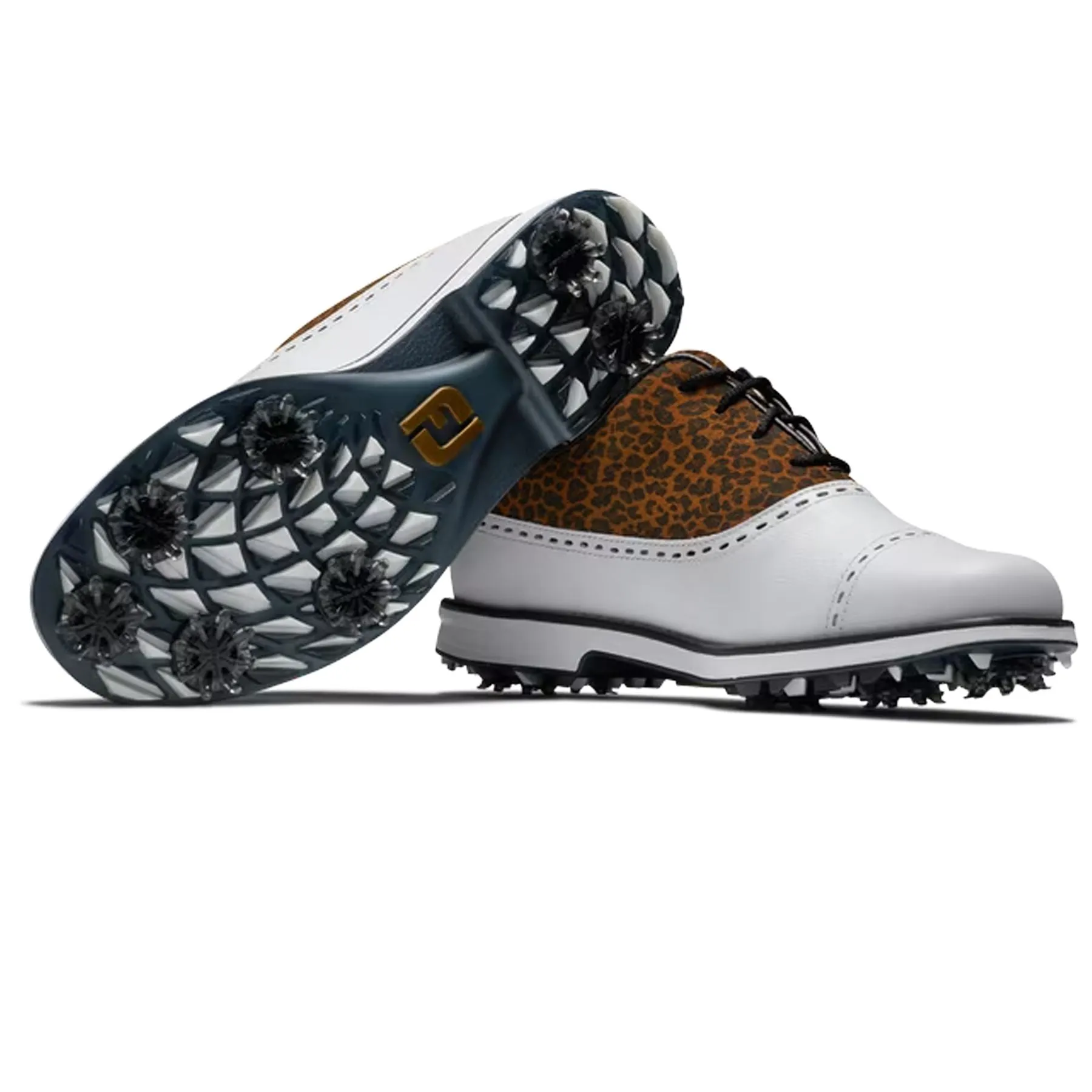 Womens Premiere Cap Toe DJ Golf Shoes White/Multi/White - SS23