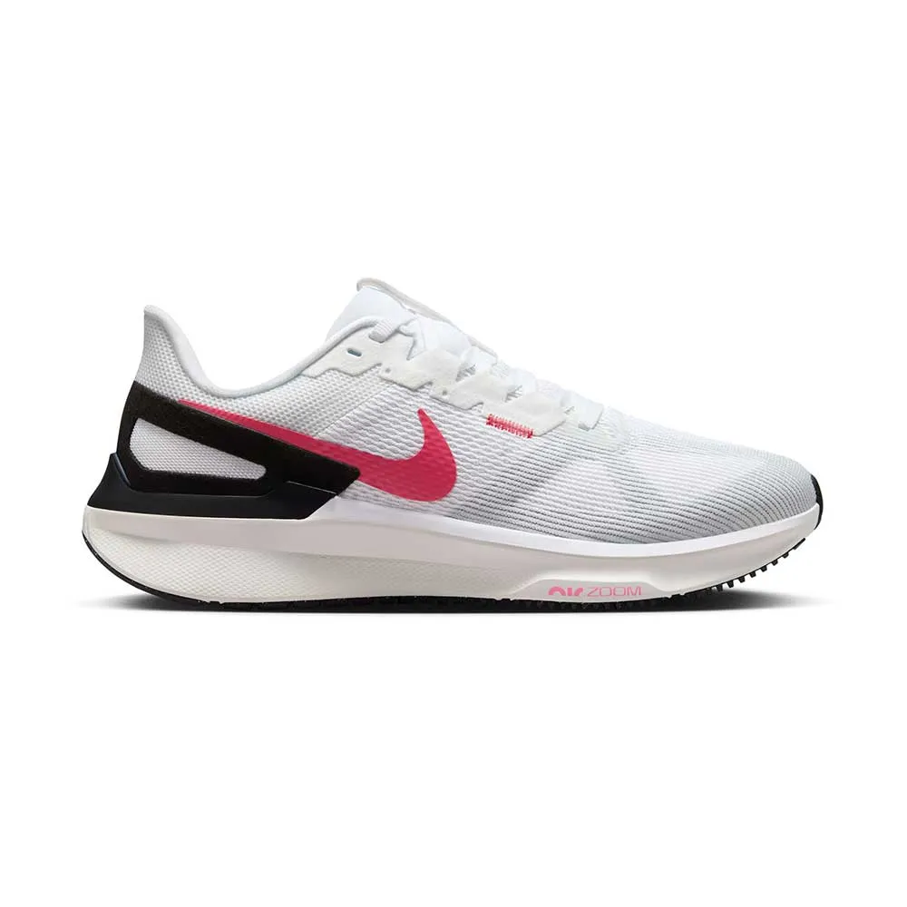 Women's Structure 25 Running Shoe - White/Black Aster Pink/ Pure Platinum - Regular (B)