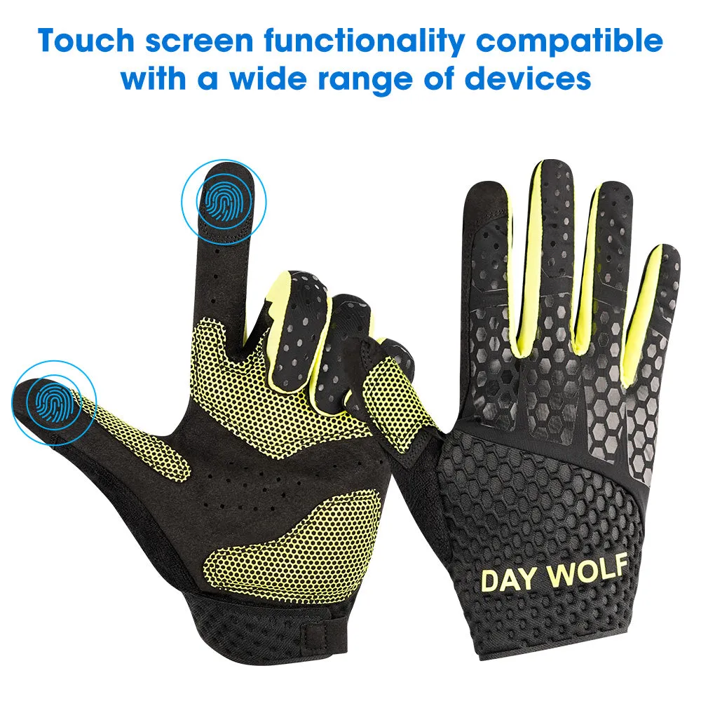 Workout Gloves Men Women Full-Finger Cycling - Padded Palm Breathable