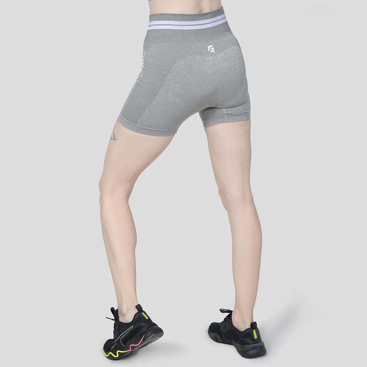 Workout Seamless Shorts (Grey Shade)